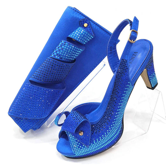 Latest Italian African Shoes And Bag Sets ED118