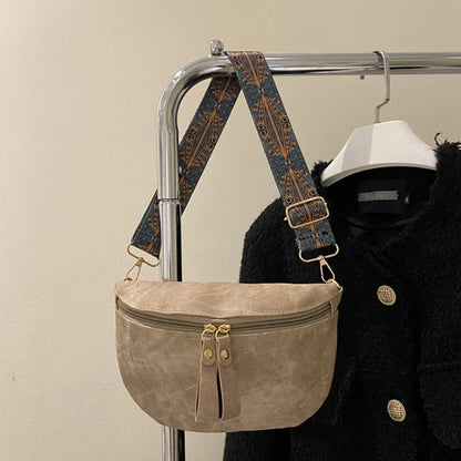 Stylish Hobo Solid Color Satchel | Luxury Designer Chest Bag & Women's PU Leather Waist Bags (Wide Strap Fashion Fanny Shoulder Pack)