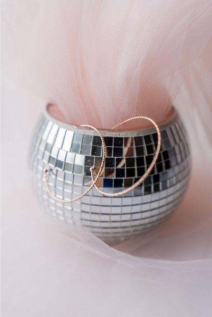 Dainty Rose Gold Hoops