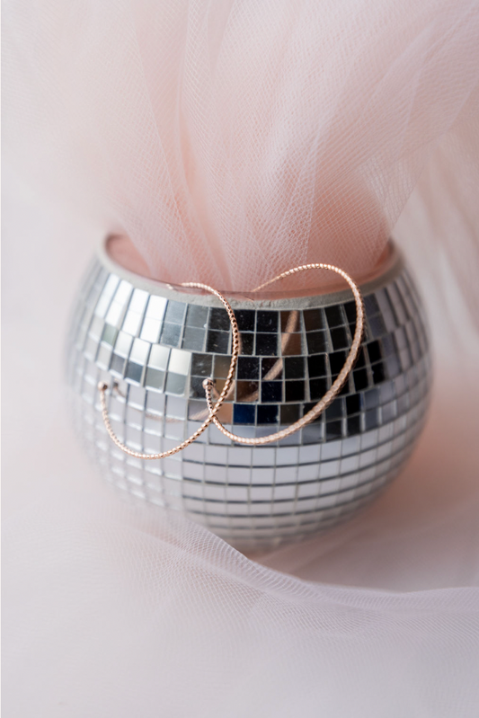 Dainty Rose Gold Hoops