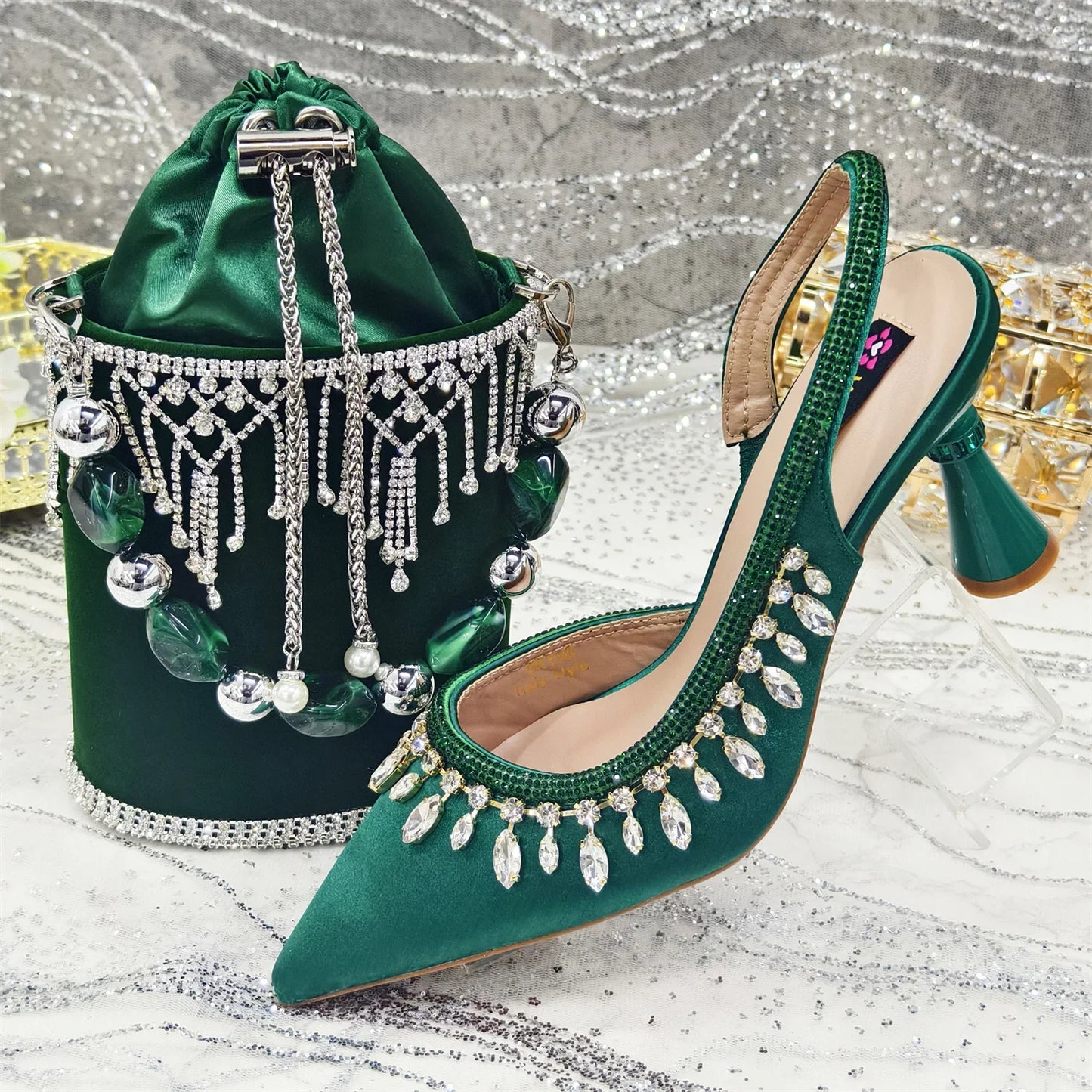 Italian Design Shoes With Matching Set- ED107