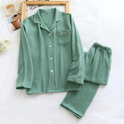 Couple's Pure Cotton Crepe Pajama Set