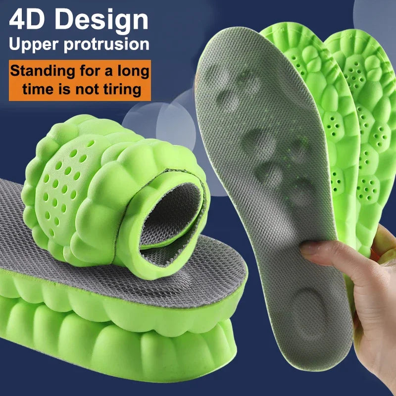 Insoles High Elasticity Latex Sport Soft Shoe Pads Arch Support Orthotic Insoles Breathable Deodorant Shock Absorption Cushion