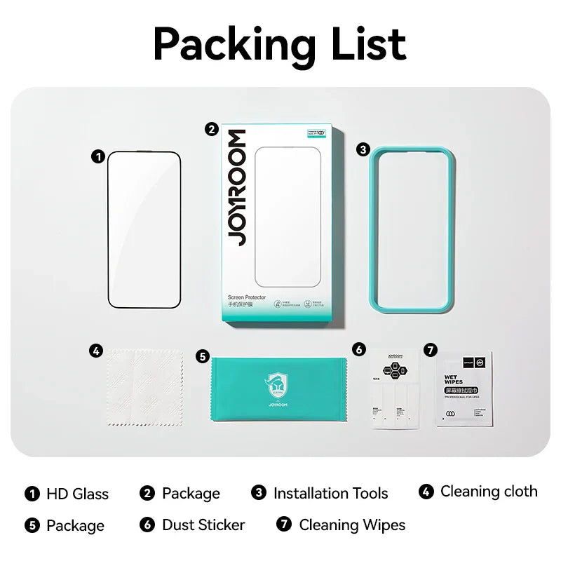 Joyroom HD Tempered Glass Screen Protector for iPhone – 1/2/3 Pack