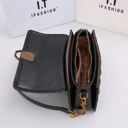Ladies' Diamond Grid Handbag | New Autumn & Winter High-End Small Square Bag & Designer Crossbody Shoulder Bag