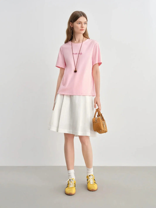 Plus-Size Contrast Letter Tee