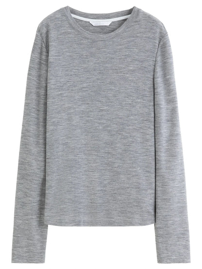 Women's Knit Top Green & Gray Layered Two-Piece Knit