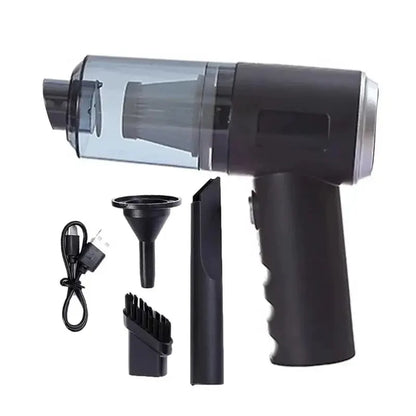 3-in-1 Portable Vacuum Cleaner – USB Rechargeable for Car & Home
