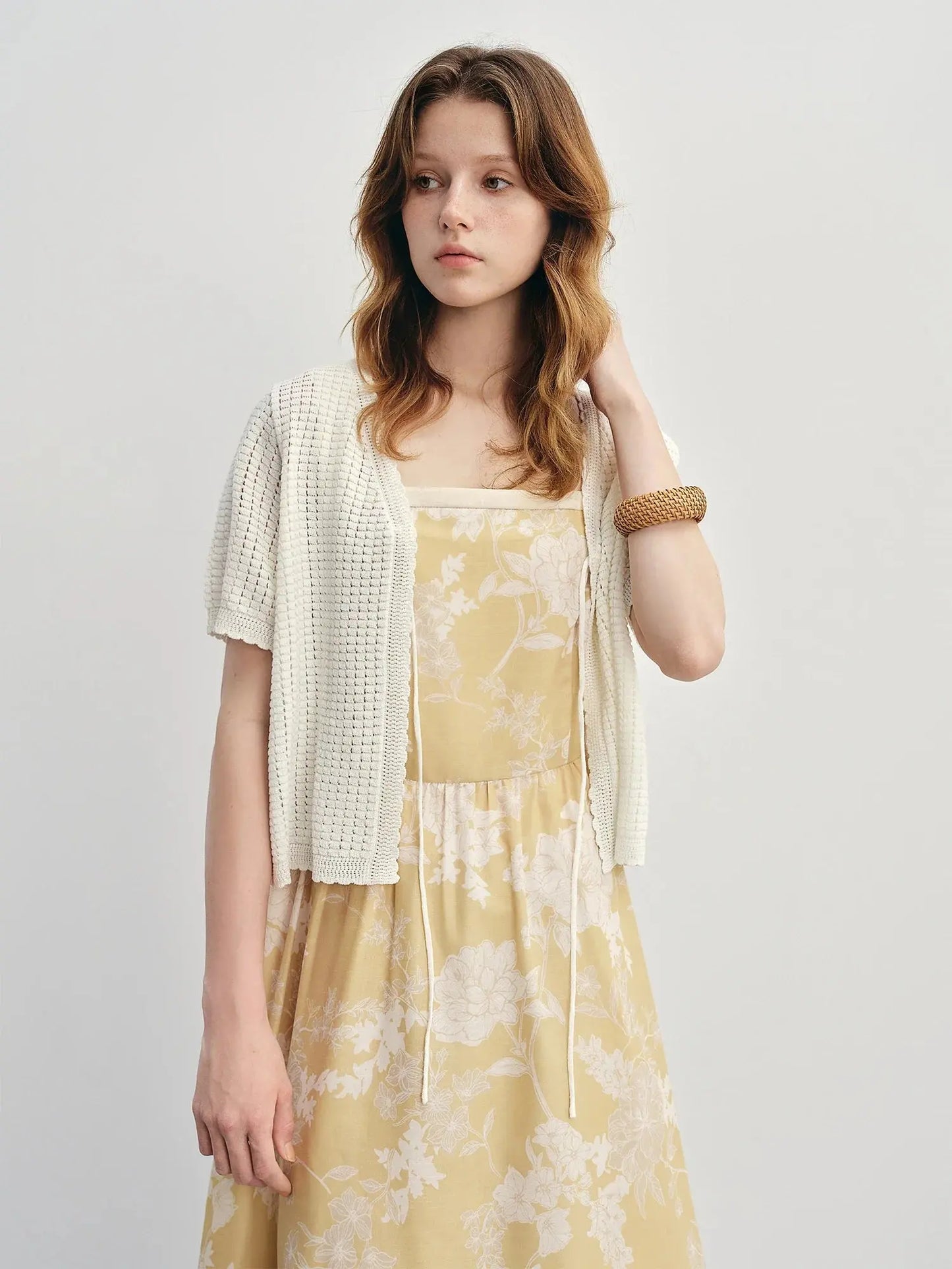 Fluid Silhouette Summer Mesh Cardigan
