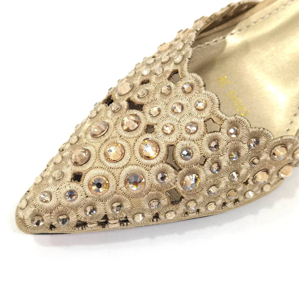 Latest Luxury Pattern Ladies Shoes And Bag Set ED216