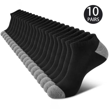 Low-Cut Breathable Socks | Sweat-Absorbing & Odor-Proof (Multi-Pack)