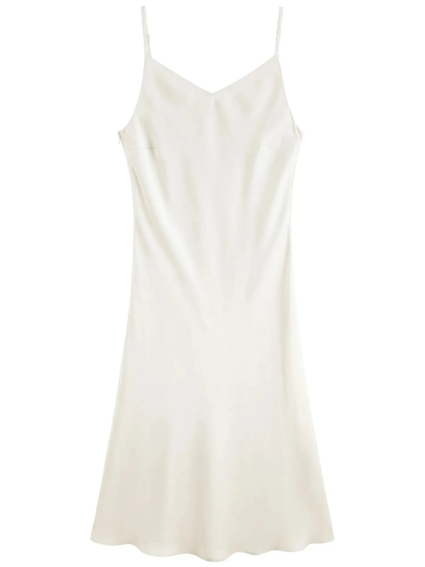 Chic Plus Size Satin Bias Cut Suspender Dress
