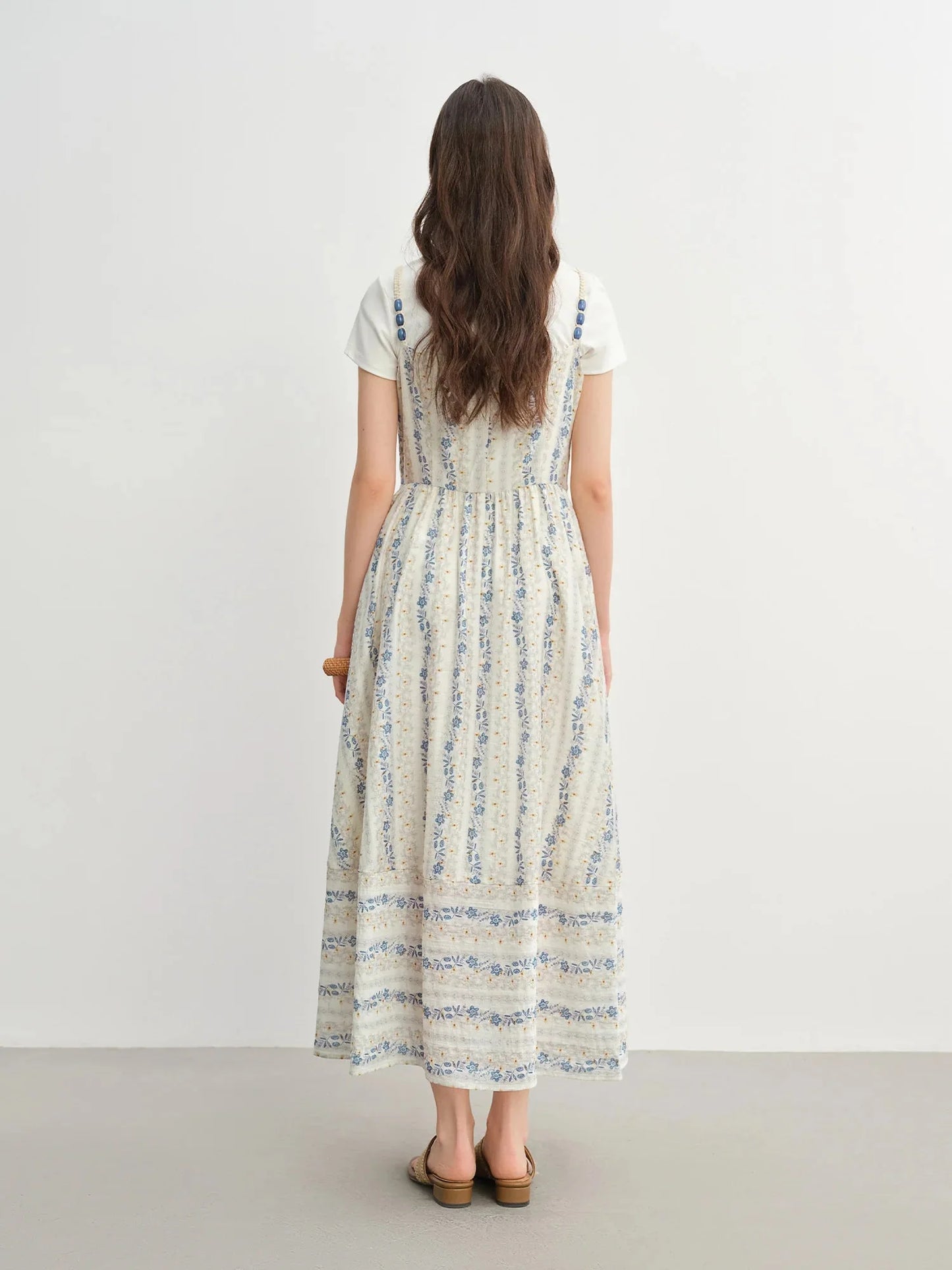 Textured Bead Sundress Fluid Tassel Resort Wear