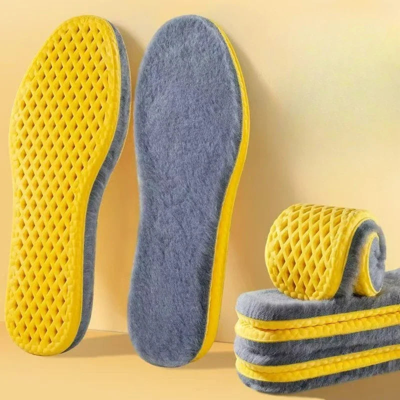 1/5 Pares de Plantillas de Felpa Transpirables para Invie...