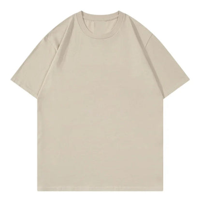 Men's 100% Cotton Solid Crew Neck T-Shirt — Casual Summer Tee
