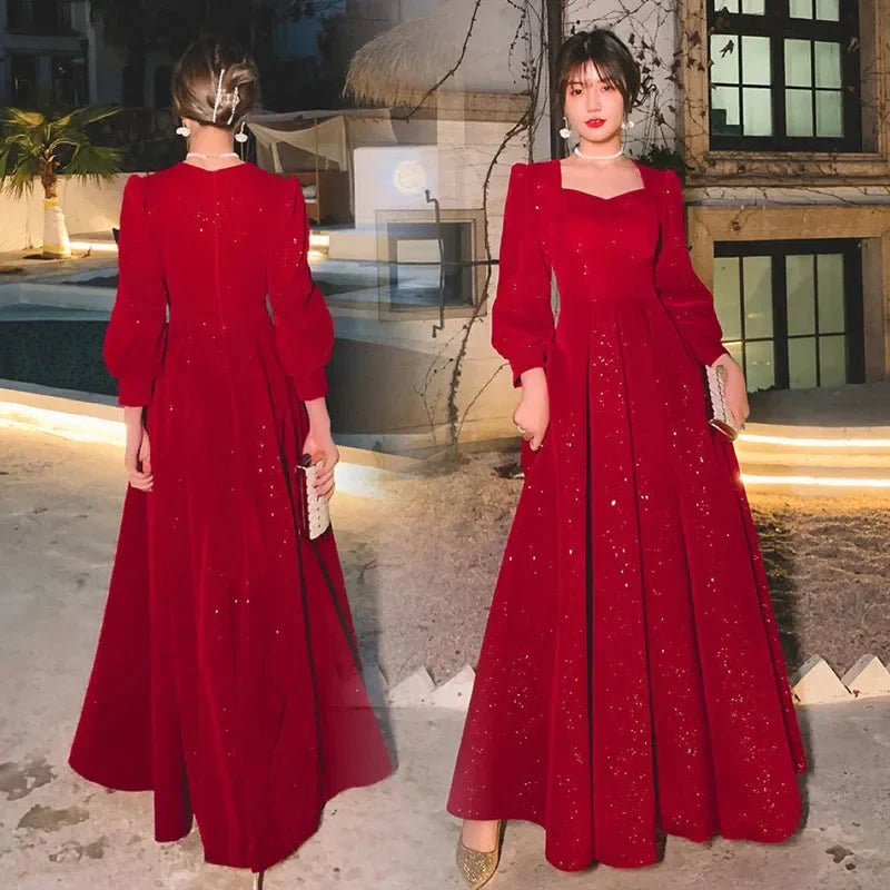 Luxury Red Ceremony Gown