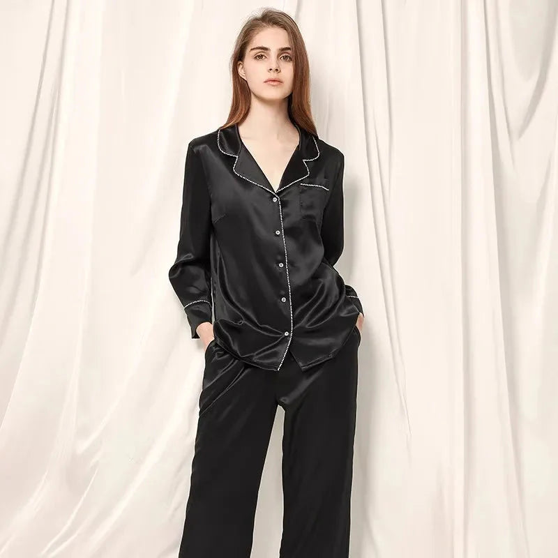 Women's Mulberry Silk Long Sleeve Pajama Set