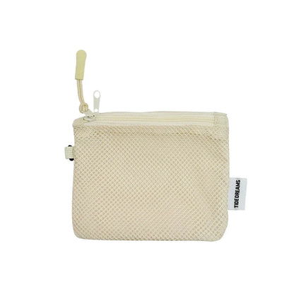 Travel Makeup Storage Bags | New Mesh Coin Purse & Simple Portable Mini Bag (Multi-purpose Square Bag Double-layer Zipper Card Holder)
