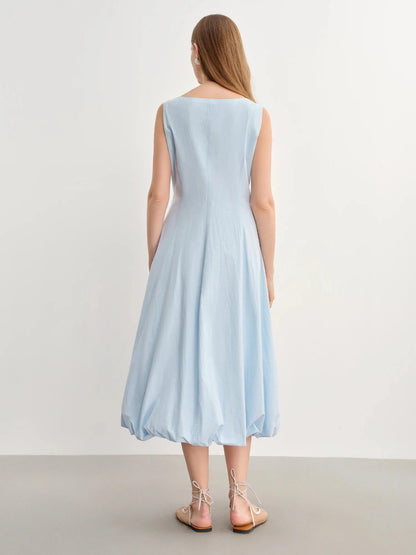 Elegant Plus Size Sleeveless Maxi High Waist Dress