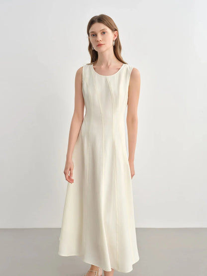 Plus Size A-Line Dress Slimming Waist-Defined Summer Vest