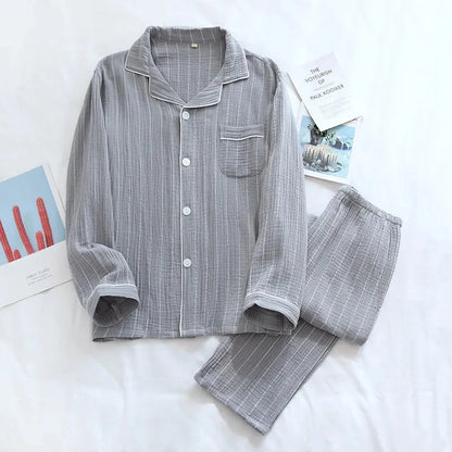 Couple's Pure Cotton Crepe Pajama Set
