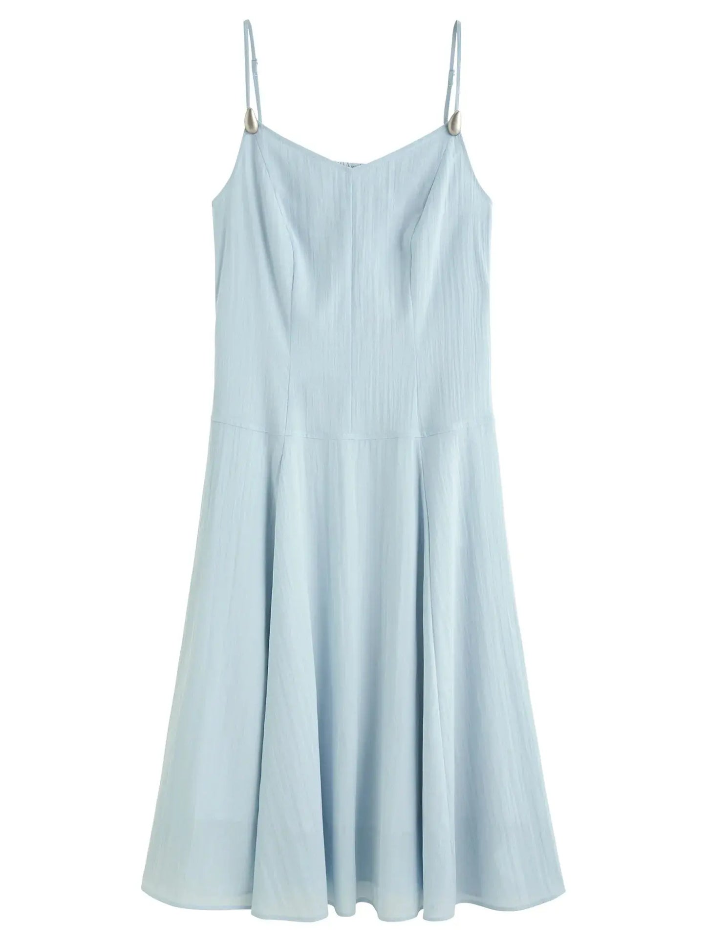Plus Size French V-Neck Suspender Dress