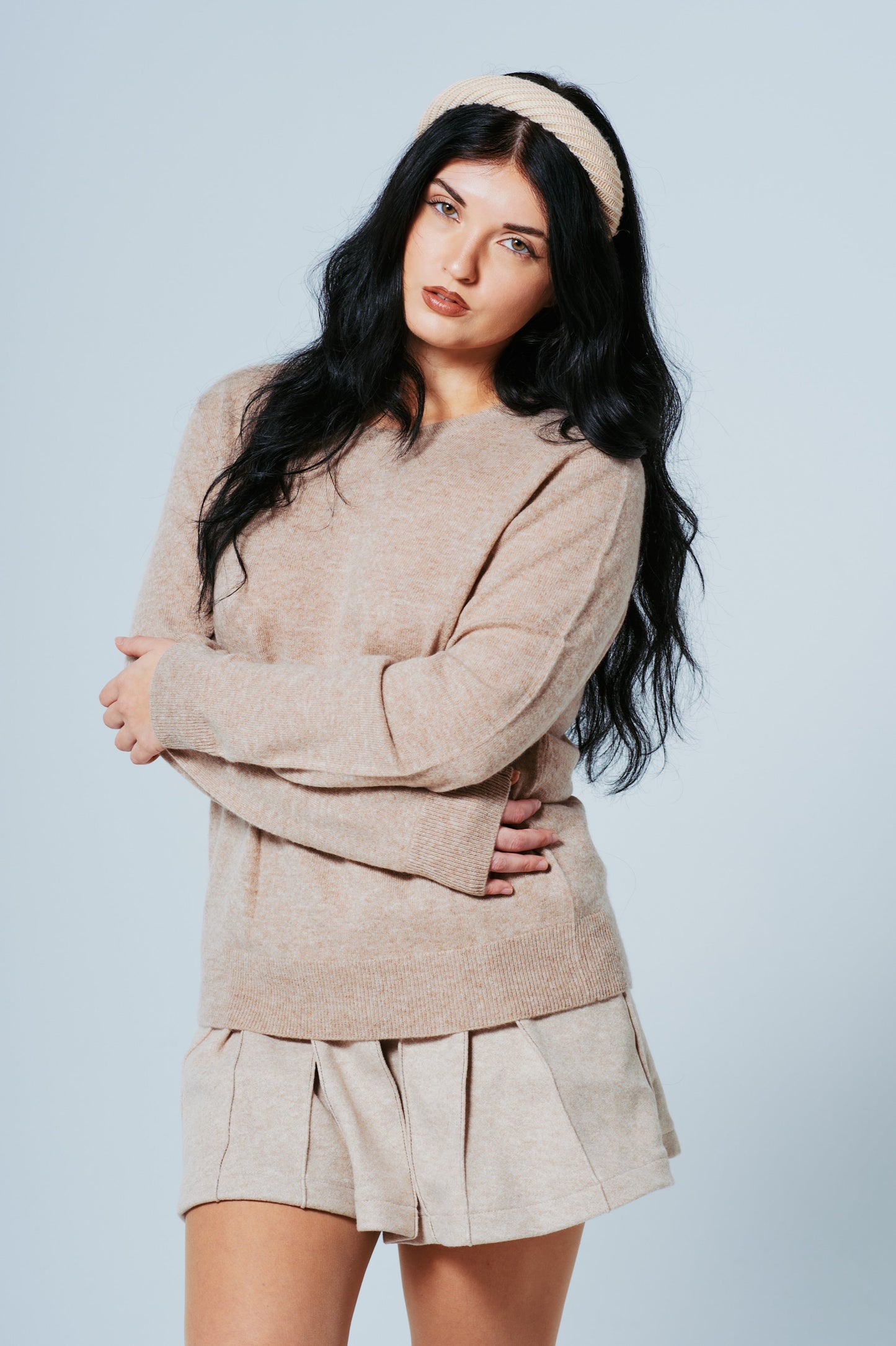 The Juliette Sweater — 100% Cashmere in Crème │ Petite