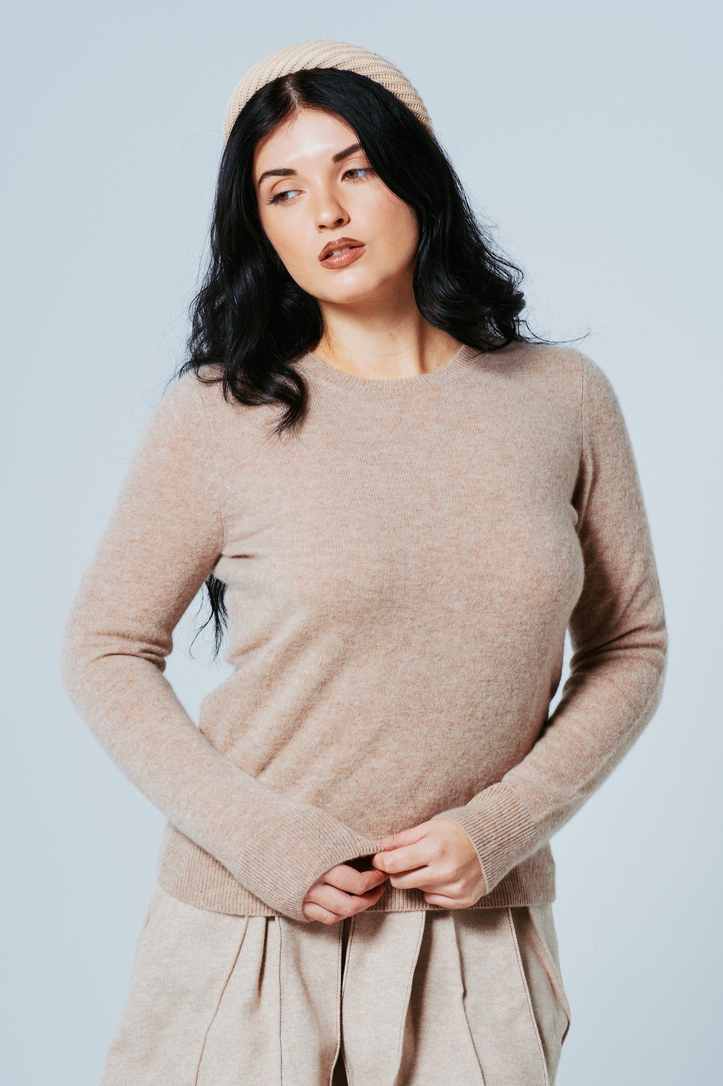 The Juliette Sweater — 100% Cashmere in Crème │ Petite