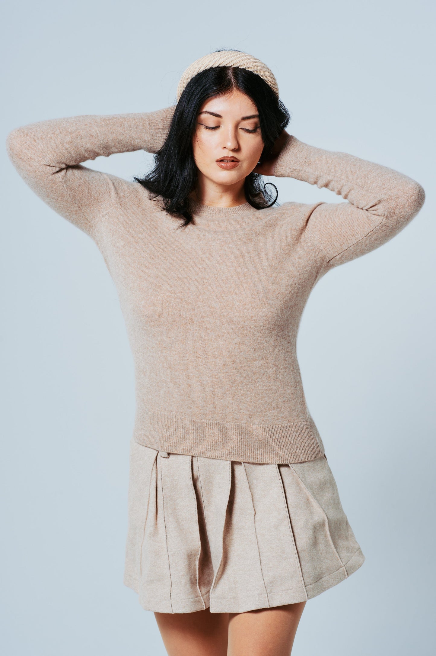The Juliette Sweater — 100% Cashmere in Crème │ Petite