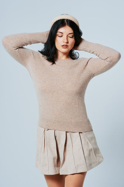 The Juliette Sweater — 100% Cashmere in Crème │ Petite