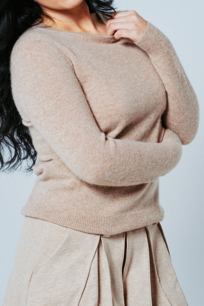 The Juliette Sweater — 100% Cashmere in Crème │ Petite