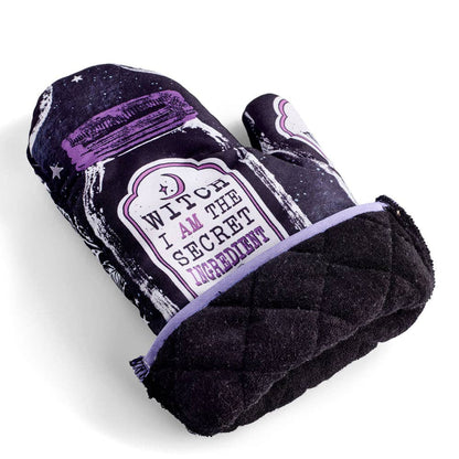 Set of 2 "Witch, I AM The Secret Ingredient" Oven Mitt | Pot Holders Hanging Oven Gloves Set