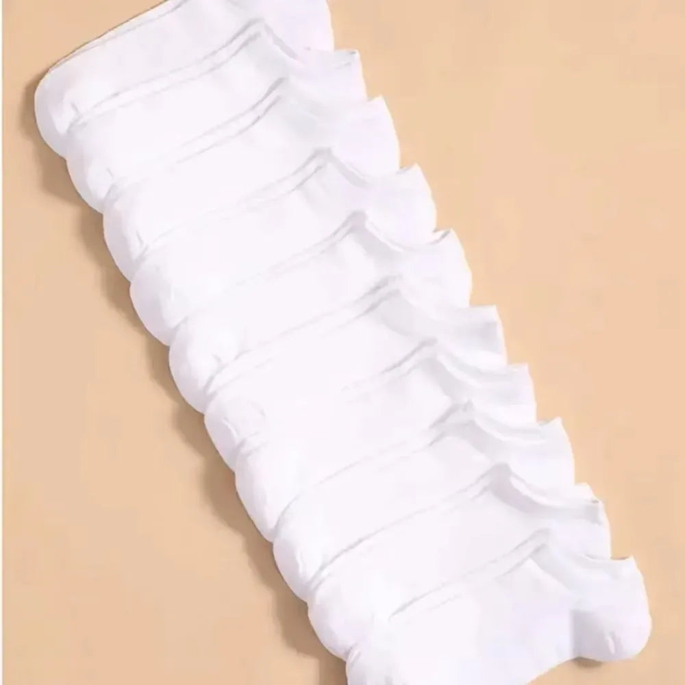 Low Cut Ankle Socks 10-Pack — Breathable Anti-Odor No-Show Socks