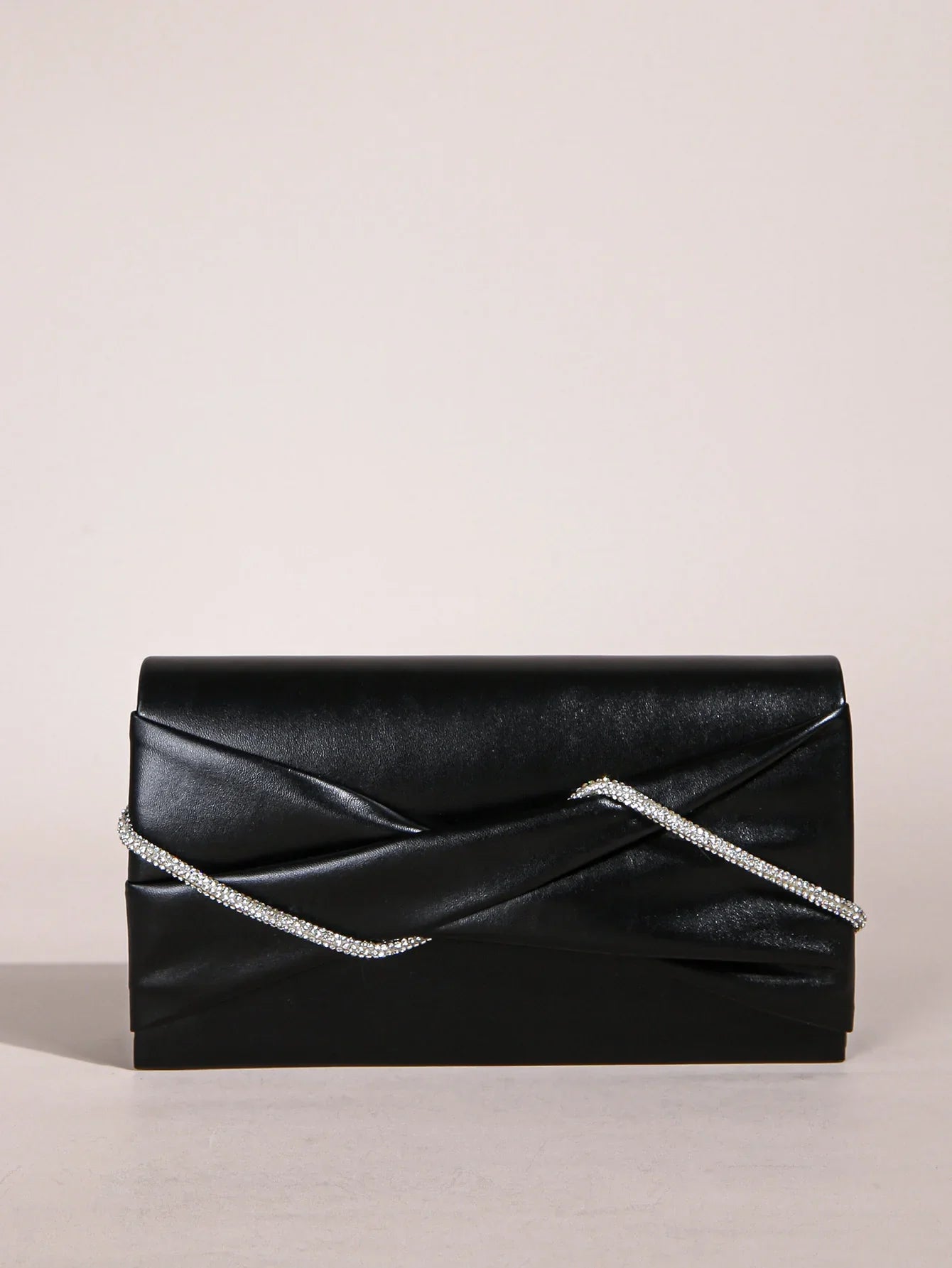 Hand Clutch Bag & Evening Clutch Bag for Women | Sparkling Crystal Rope Ruched Handbags & Glitter Envelope Purse for Party Girls