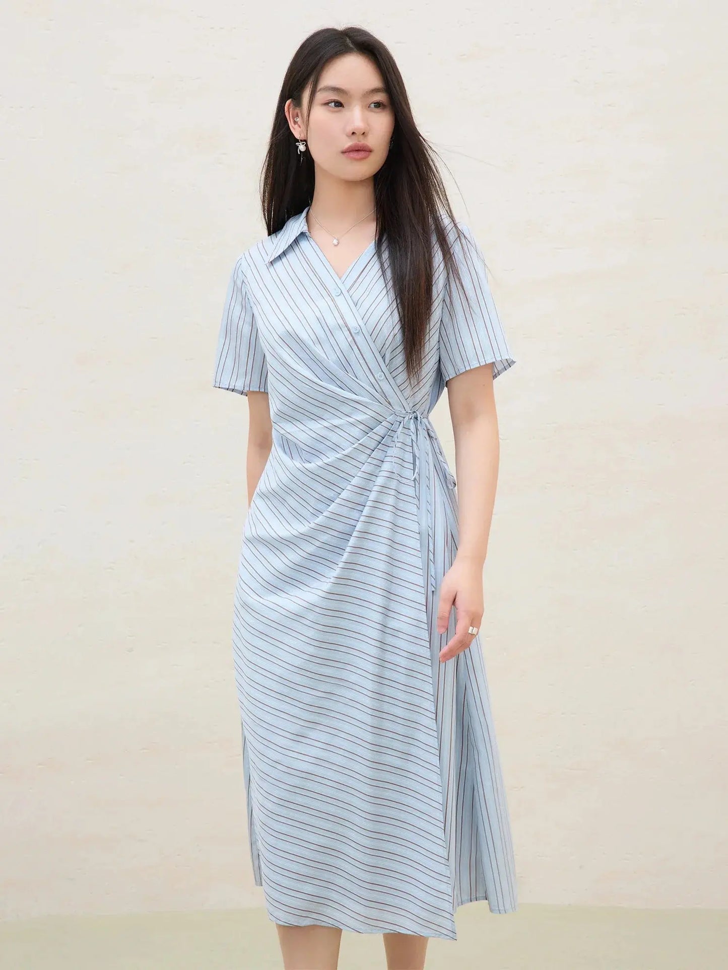 Women's Versatile Midi Shirt Dress