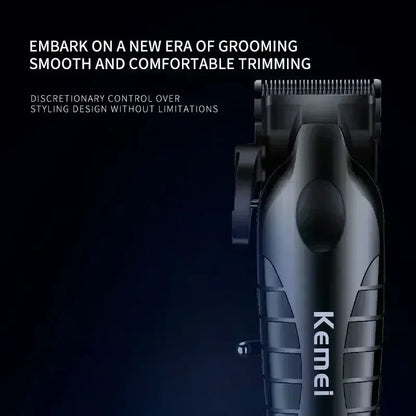 Kemei Professional Hair Clipper – LCD Display, Cordless Electric Trimmer