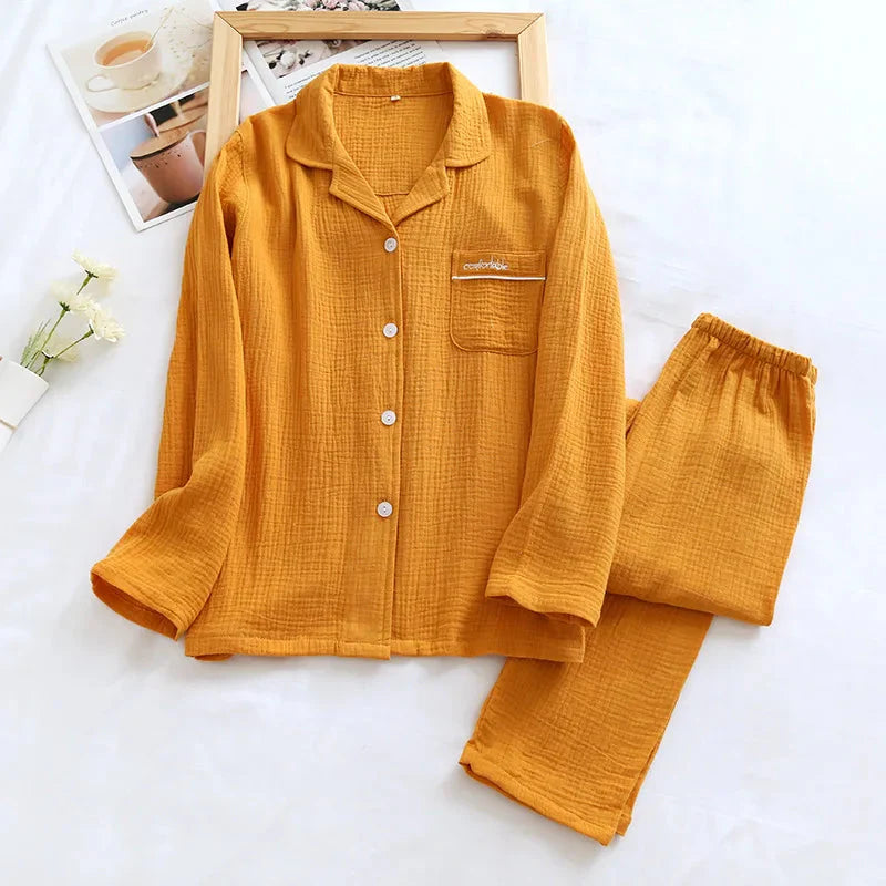 Couple's Pure Cotton Crepe Pajama Set