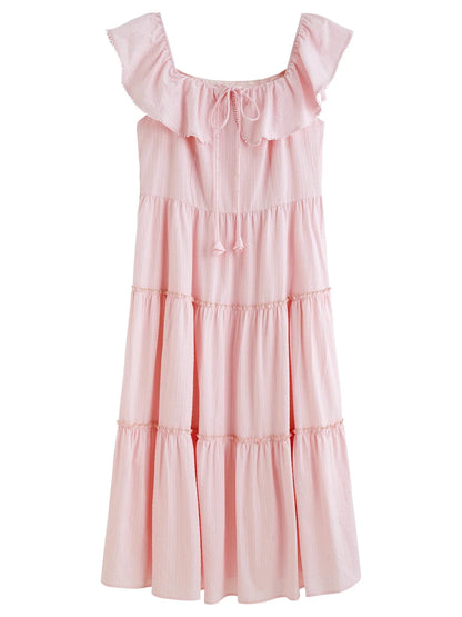 Plus Size Ruffled Maxi Dress Elegant Summer Style