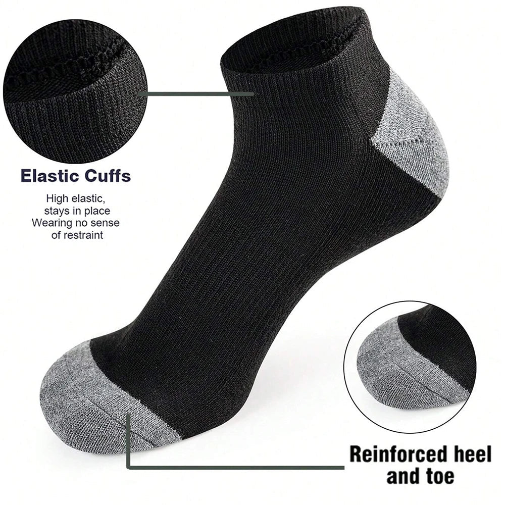 Low-Cut Breathable Socks | Sweat-Absorbing & Odor-Proof (Multi-Pack)