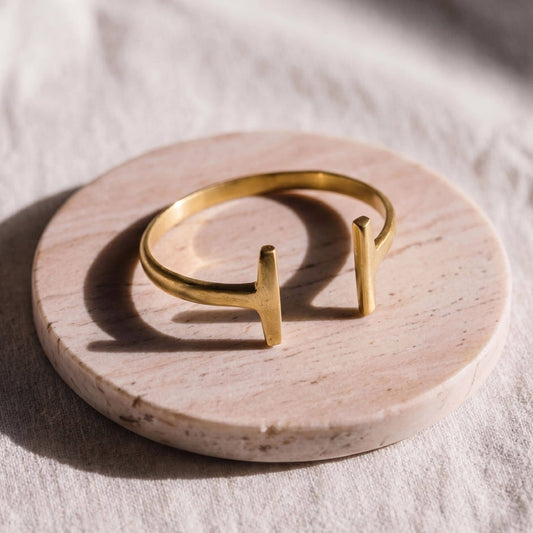 Double T Wrap Brass Bracelet | Simba