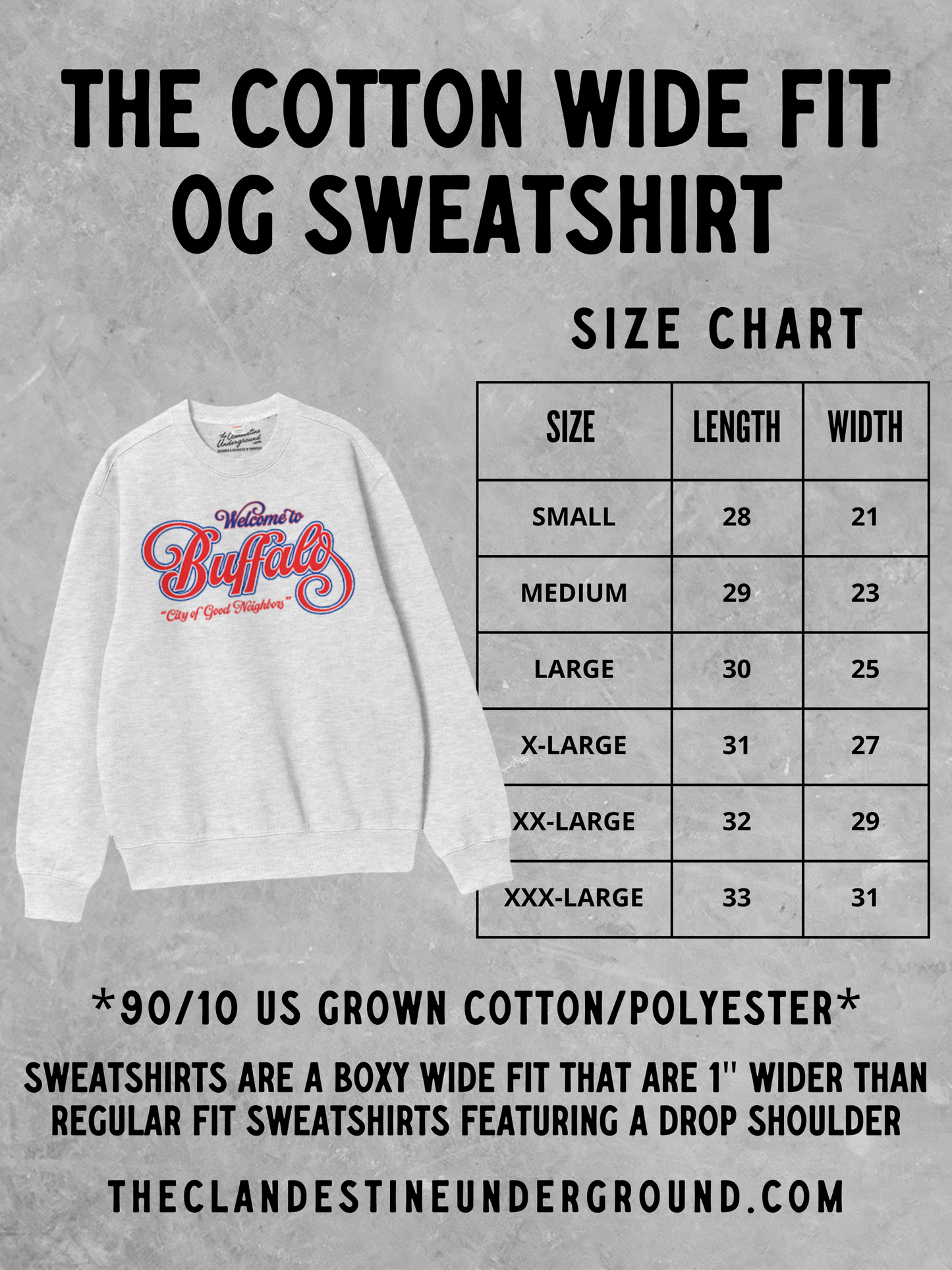 Underground Original Design: LUCKY! PUFF Boxy Cotton Sweatshirt