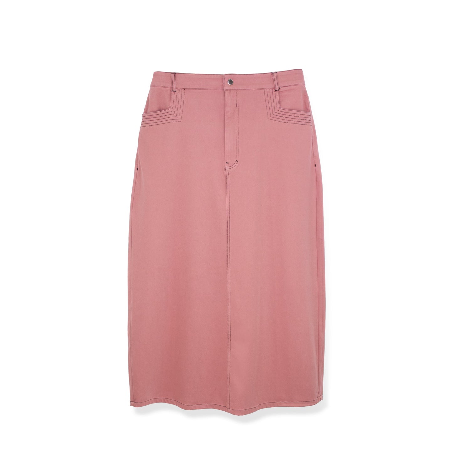 STRETCH COLORED DENIM  SKIRT