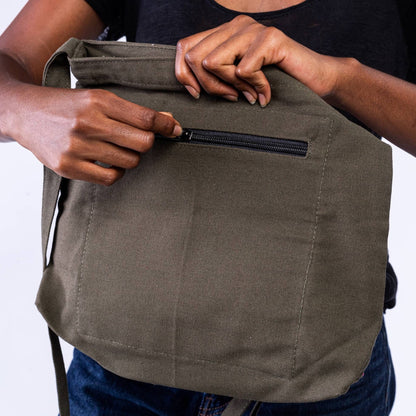Canvas Mini Crossbody Bag for Men & Women | Amani