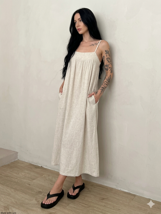 Smocked Cami Dress with Pockets