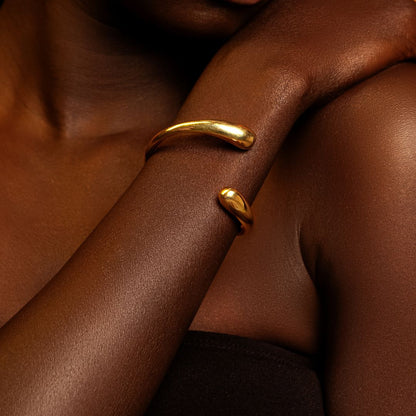 Bypass Wrap Teardrop Cuff Bracelet | Sana