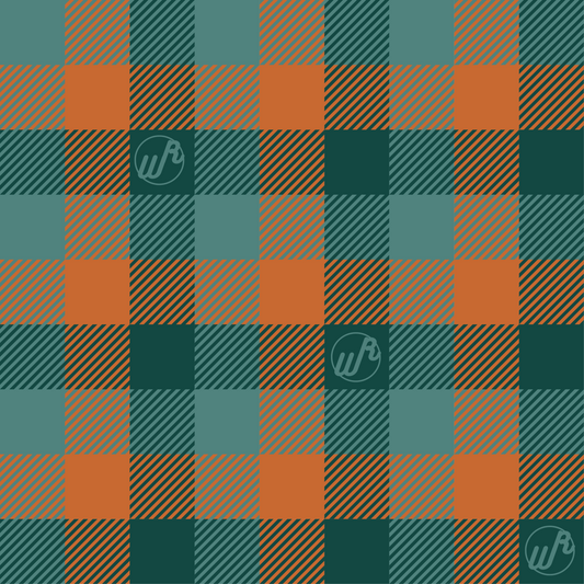 Plaid Teal and Brown Headband