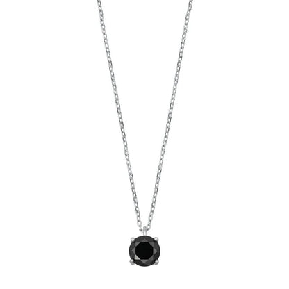 Black Brilliant Round Necklace - A Wardrobe Staple