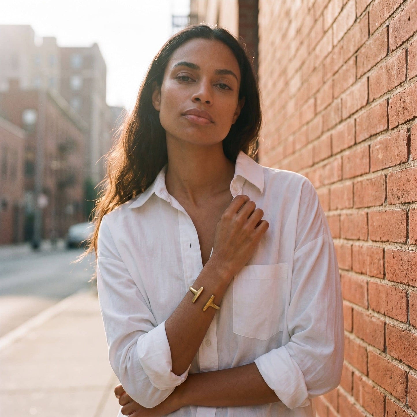 Double T Wrap Brass Bracelet | Simba