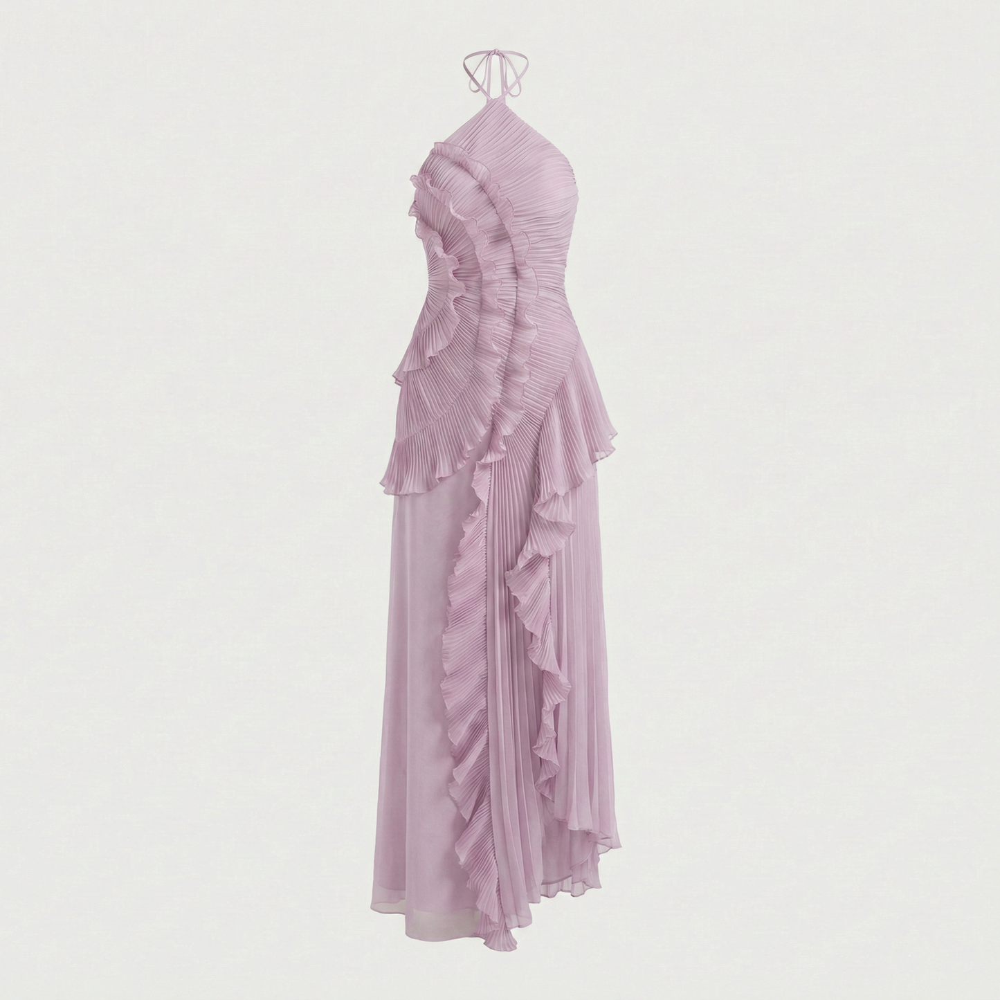 Tea Rose Purple Pleated Midi Dress