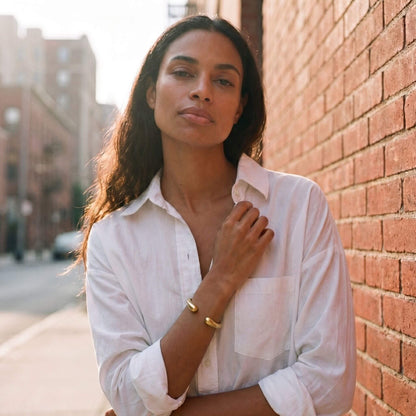 Teardrop Brass Cuff Bracelet | Asali